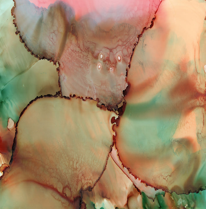 'Abstract Kiss' Fleece Blanket — back view