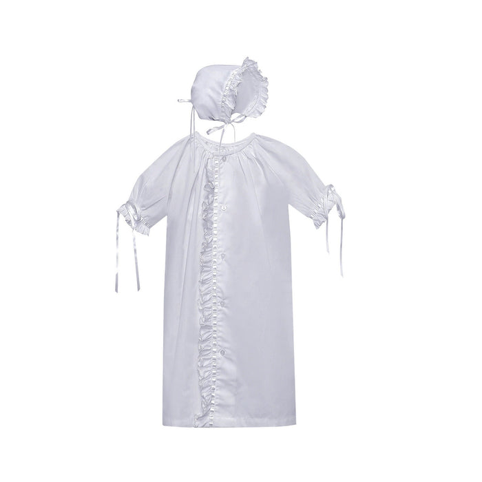 Baby Sen Finn Scallop Ruffle Daygown-White