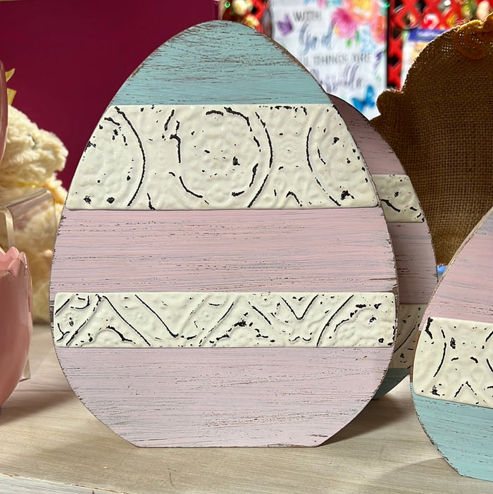B&B Pastel Wooden Egg Large