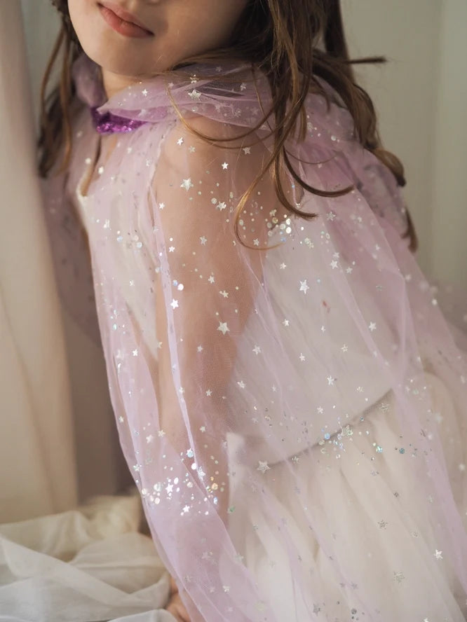 Ratatam - Cape Dress Up - Isaure Purple & Silver Stars
