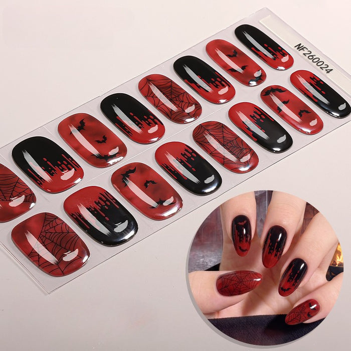 Halloween luminous semi-curable gel manicure sticker NF260024