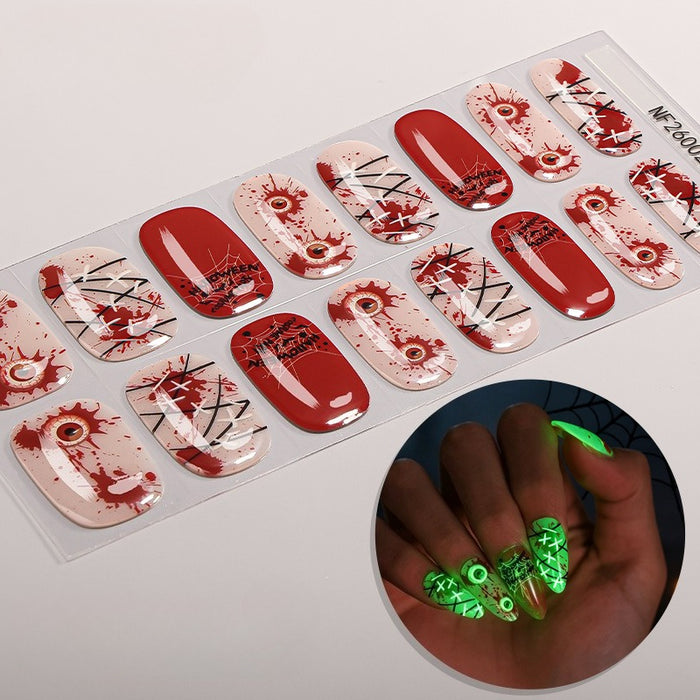 Halloween luminous semi-curable gel manicure sticker NF260025 luminous model
