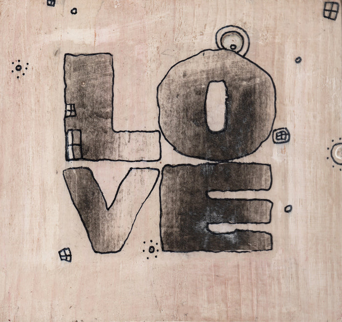 'Love' Throw Pillow — detail view
