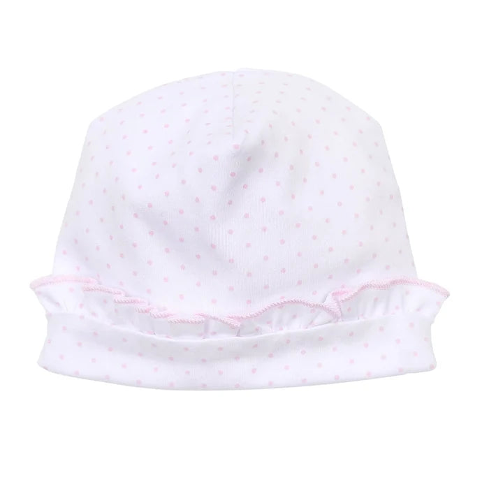 MB Mini Dots Ruffle Hat-Pink