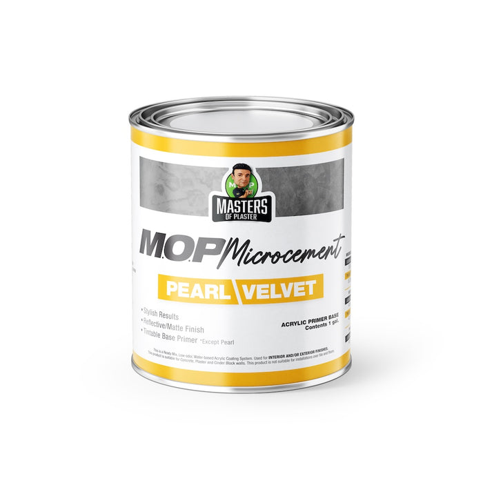 Masters of Plaster Acrylic Primer Base 1G | M.O.P Microcement Pearl Velvet: Venetian Plaster Products - Xtreme Polishing Systems.