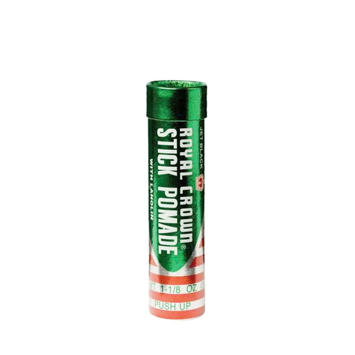 ROYAL CROWN lanolin stick pomade green metallic push up tube for slick hair styling and lasting shine
