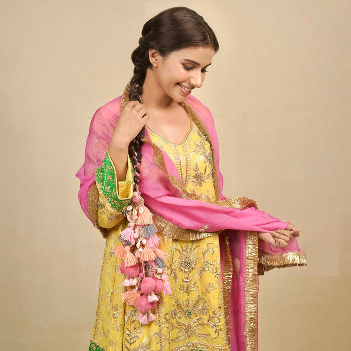 Satrangi Crystal & Shell Tassels - Parandi - Multi