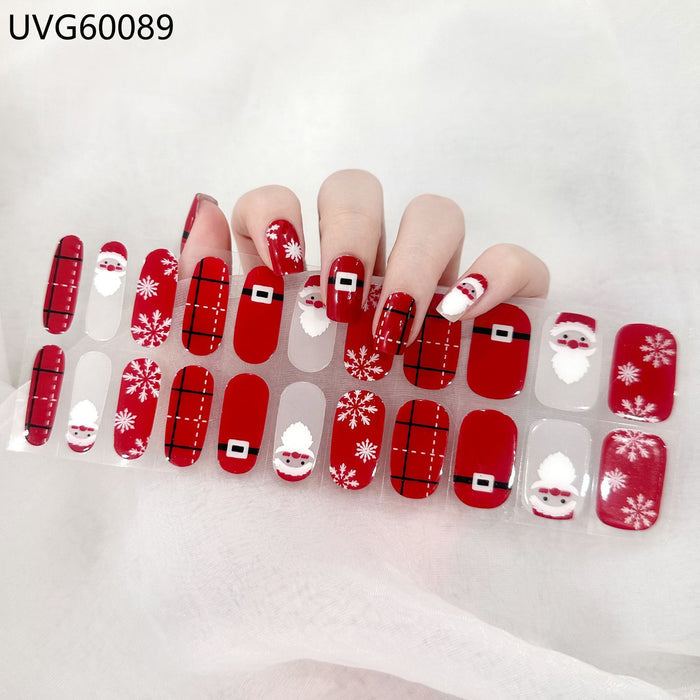 UV gel nail sticker semi-cured UVG60089