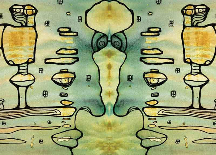wall art tapestry 'Blue Men'