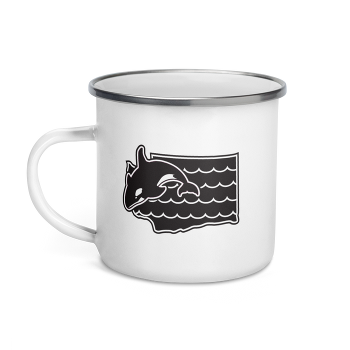 Washington Elements Orca, Enamel Mug, 12oz
