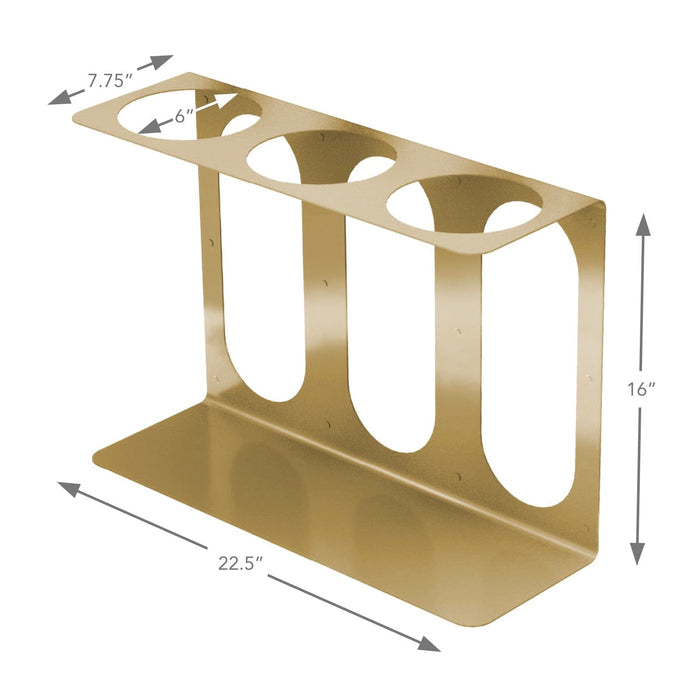 Mache Yoga Mat Wall Bracket, Holds 3 Mats/Rollers