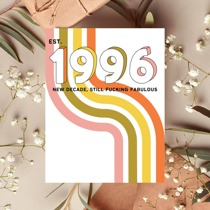 30th Birthday Card for 2026 EST 1996 Funny Stationery