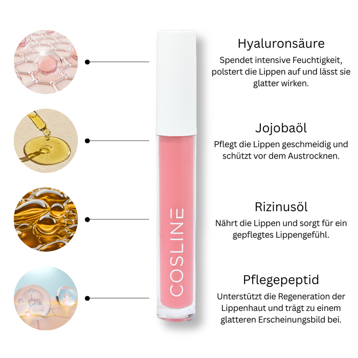 COSLINE Lipgloss Magnolia 452 Inhaltsstoffe DE