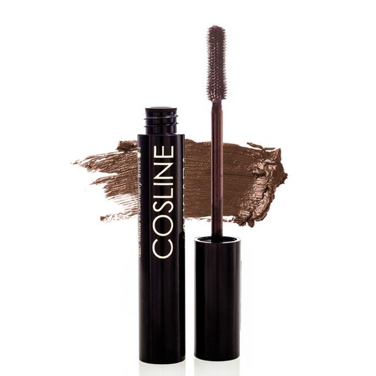 COSLINE Mascara 92 Brown Rubber Brush Swatch