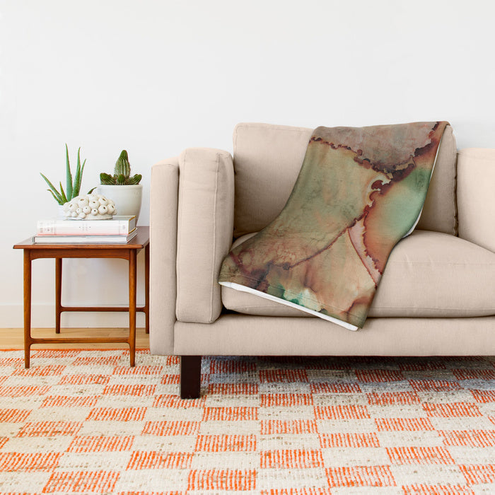 'Abstract Kiss' Fleece Blanket — detail view