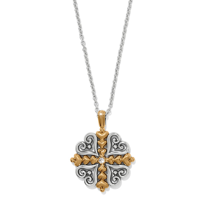 Alcazar Heart Two Tone Necklace