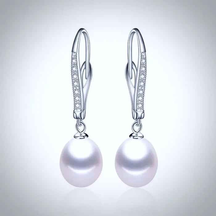 "Allie" - Freshwater Pearl and Sterling Silver Bridal Earrings