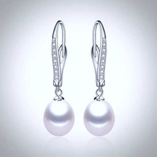 "Allie" - Freshwater Pearl and Sterling Silver Bridal Earrings