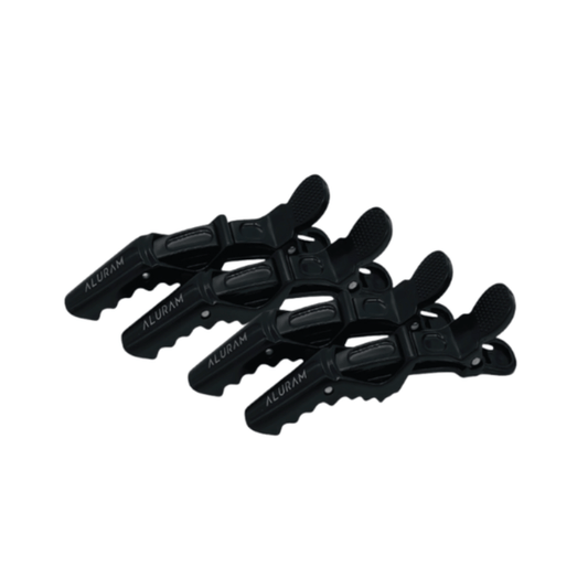 Aluram Alligator Clips Black Pack of 4 - Aluram | Available at Studio 360 Salon, Chatham, NJ