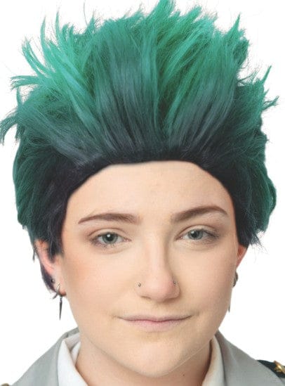 Anime faded green spike wig - USA Party Store