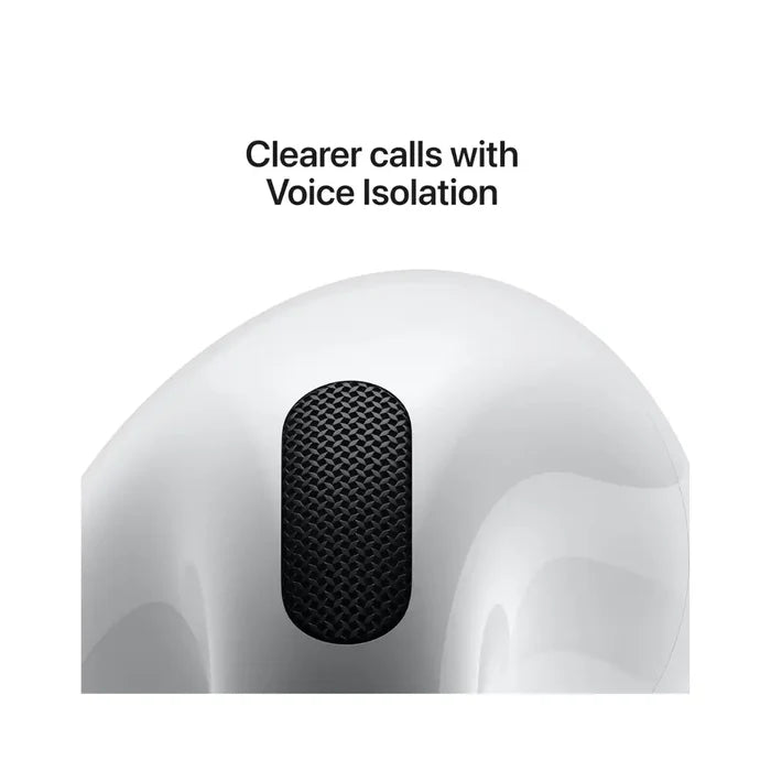 Apple AirPods 4 Wireless Earbuds, Bluetooth Headphones, Personalised Spatial Audio, Sweat and Water Resistant, USB-C Charging Case, H2 Chip, Up to 30 Hours of Battery Life, Effortless Setup for iPhone