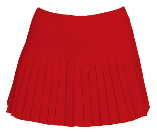 Azarhia Mini Pleated Skort-Red