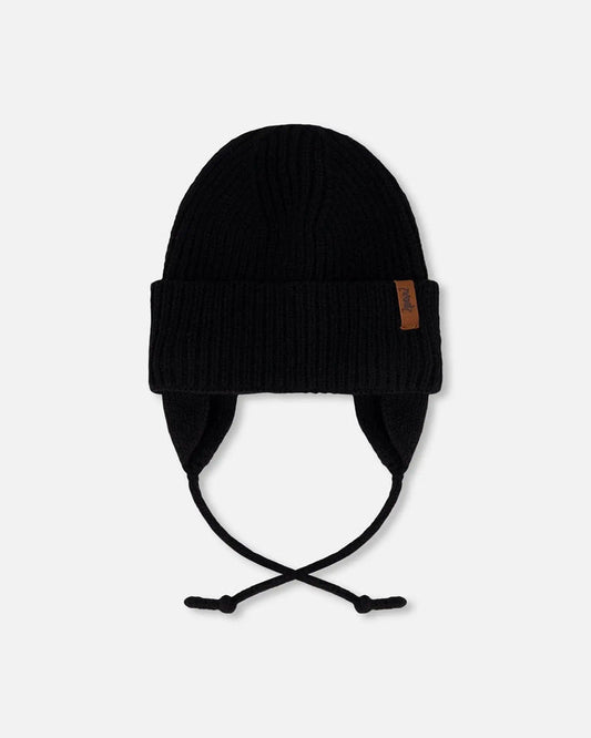 Baby Mid-Season Knit Hat Black | Deux par Deux | Jenni Kidz