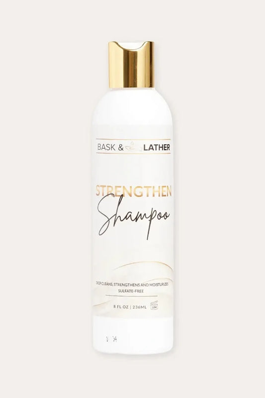 BASK & LATHER STRENGTHEN HAIR SHAMPOO 8oz BASK&LATHER