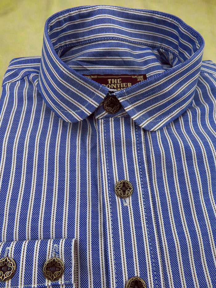 Blue and Dotted Black Men's Dakota Shirt