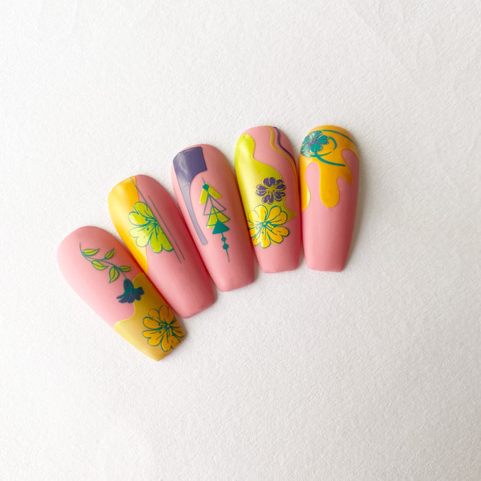 CJS-290 - French Mani - Four | Clear Jelly Stamping Plate