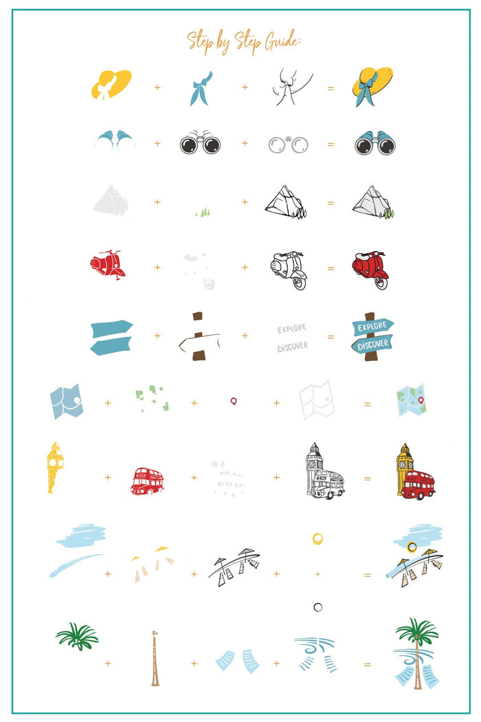 CJS-291 - Explore the World | Clear Jelly Stamping Plate