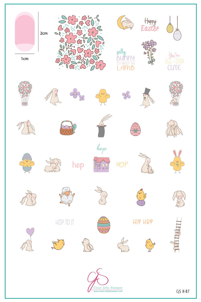 CJSH-087 - Silly Bunny | Clear Jelly Stamping Plate