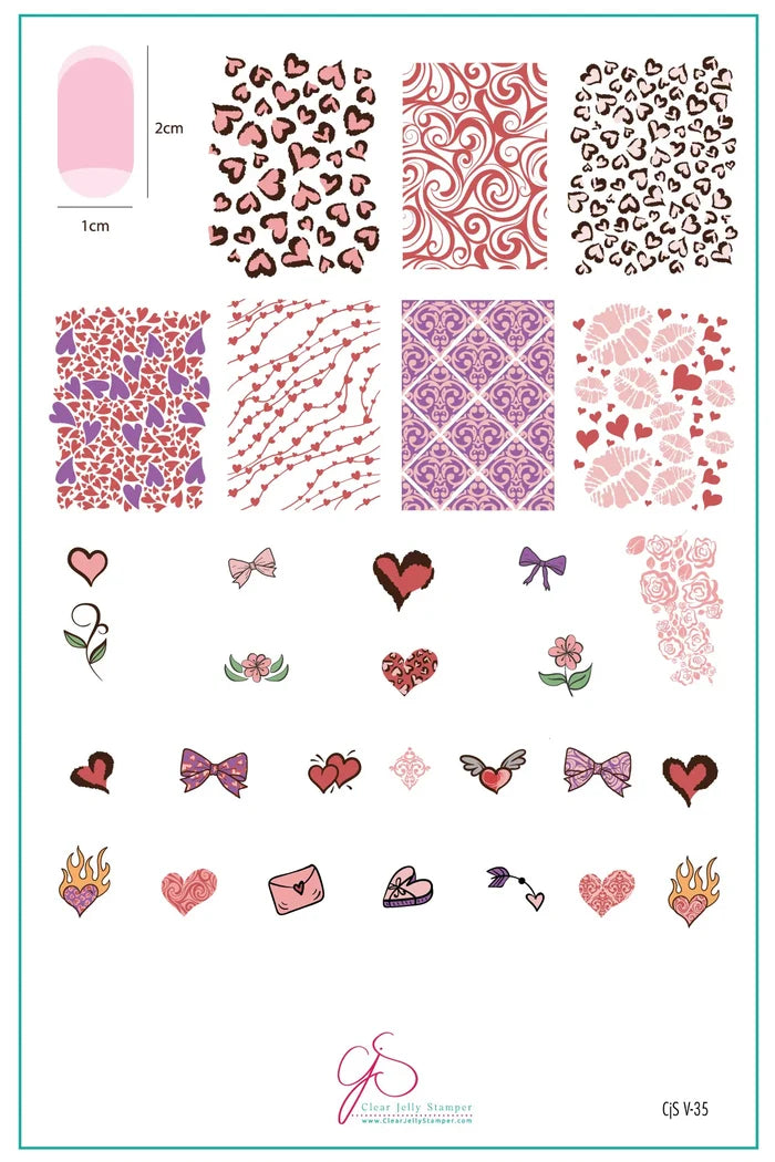 CJSV-35 With Love | Clear Jelly Stamping Plate