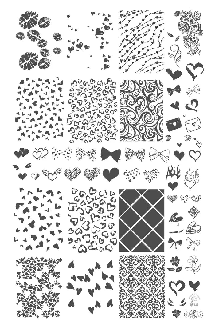 CJSV-35 With Love | Clear Jelly Stamping Plate