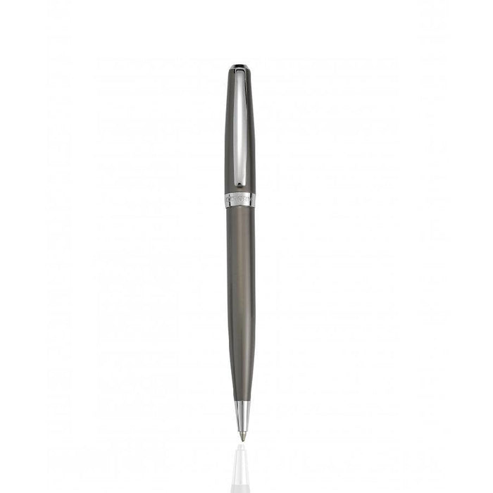Cudworth Taupe and Silver Ballpoint PenEnhance your writing experience with the Taupe/Silver Ballpoint Pen, a luxury writing instrument meticulously crafted from solid brass to ensure both durability and PensCudworthTheodore Men's JewelryCudworth Taupe and Silver Ballpoint Pen