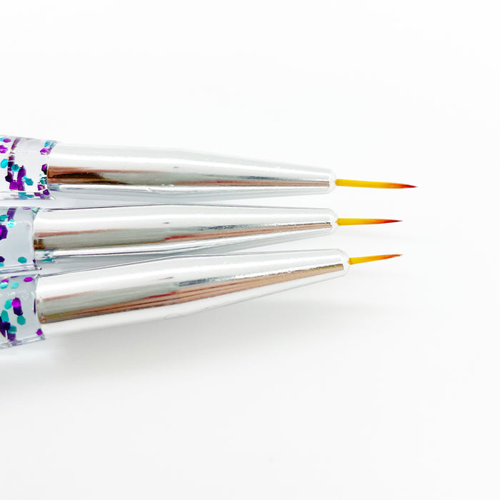 Detailer Brushes 3pk, Mermaid Tail |Available in 3 Colour Options! | Lula Beauty