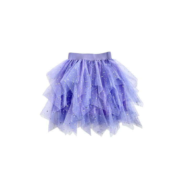 Dress Up Kit - Wednesday - Short Ruffled Star Skirt - Purple