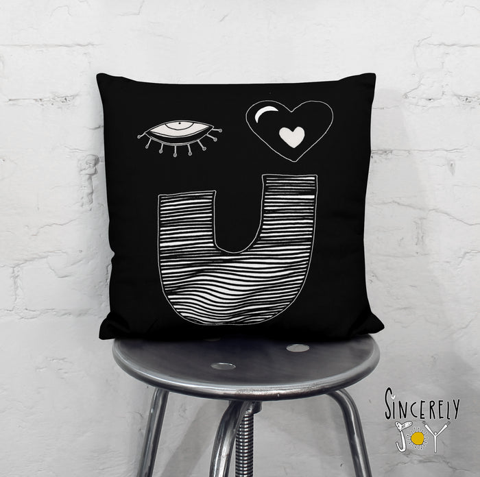 'EYE LOVE YOU 02' Throw Pillow — C. Cambrea, Sincerely Joy