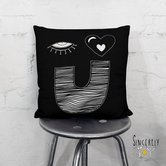 'EYE LOVE YOU 02' Throw Pillow — C. Cambrea, Sincerely Joy