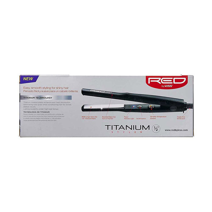 #Fits050tn Titanium Styler Flat Iron 1/2" With Temperature Control