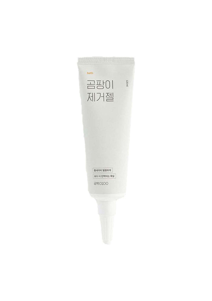 White tube of cream with Korean text on a white background