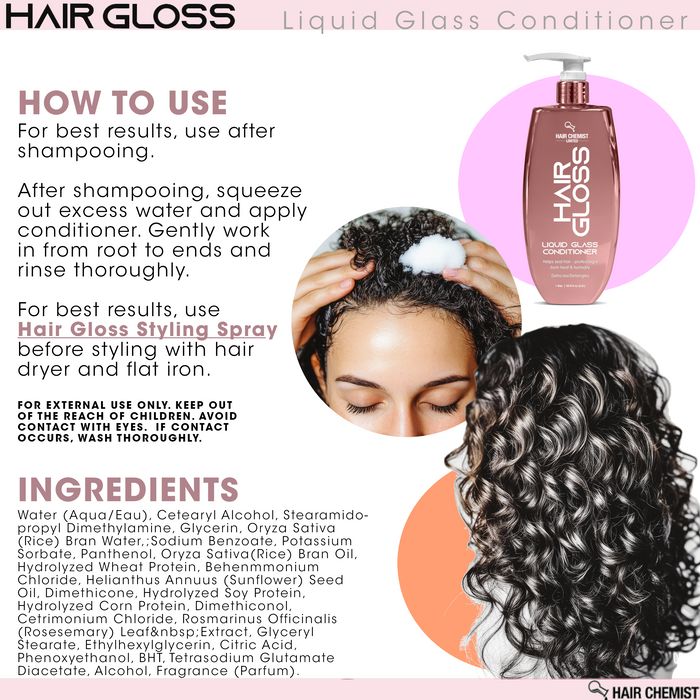 Hair Chemist Hair Gloss Liquid Glass Conditioner 33.8 oz.