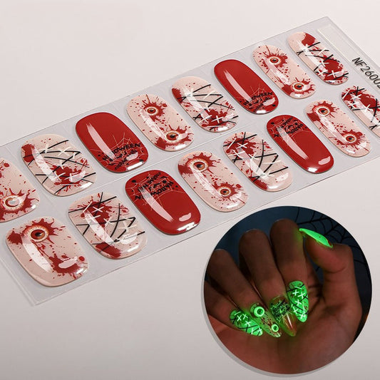 Halloween luminous semi-curable gel manicure sticker NF260025 luminous model