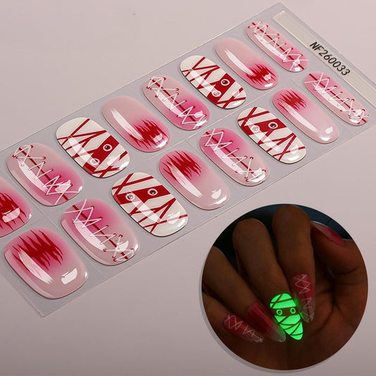 Halloween luminous semi-curable gel manicure sticker NF260033 luminous model