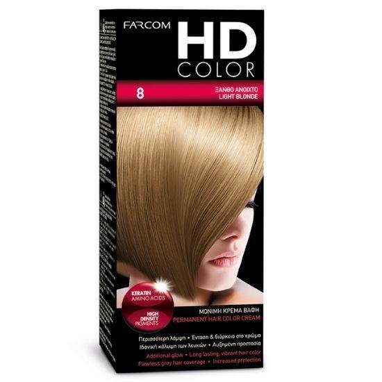 HD COLOR HOME DYE KIT | 8 - Light Blonde 60ml - New Hair Supplies Ireland