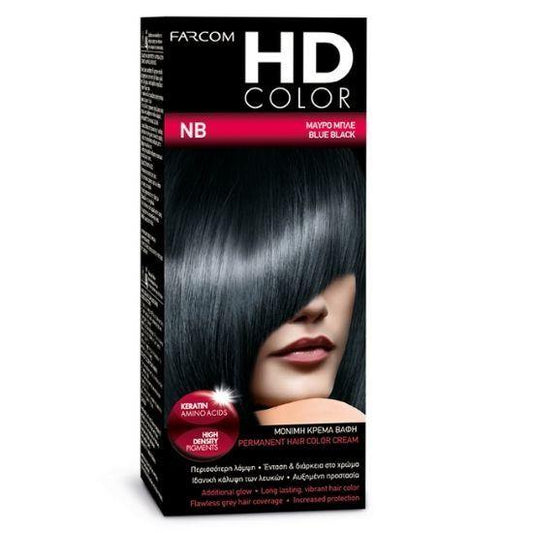 HD COLOR HOME DYE KIT | NB Blue Black 60ml - New Hair Supplies Ireland