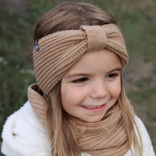 Maison Bonnefoy - Headband w/Bow - Wool - Perinne - Camel