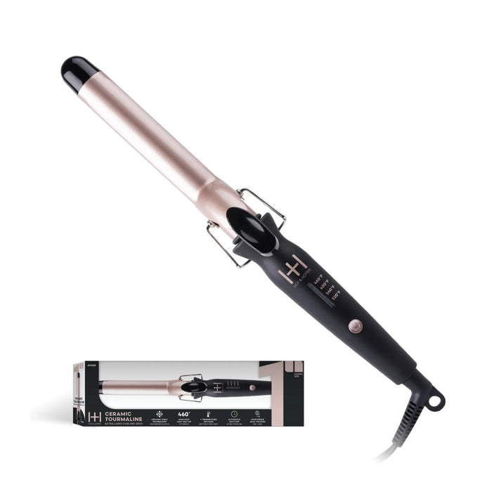 H&H Extra Long Ceramic Tourmaline Curling Iron 1 Inch #5888
