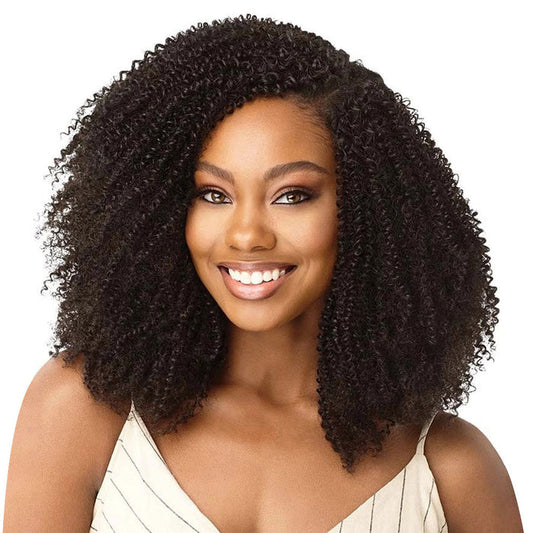 Human Hair Blend Big Beautiful Hair Clip In 9 - 4c Coily Fro 10"