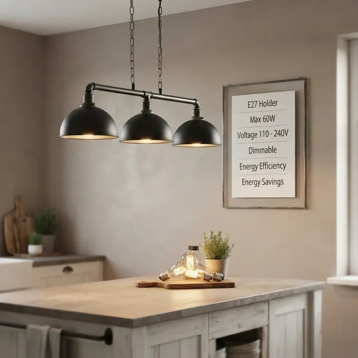 Industrial Black Steampunk Agunnaryd Pendant lamp ~6592